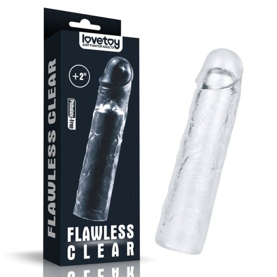 Flawless Clear Penis Sleeve Add 2"