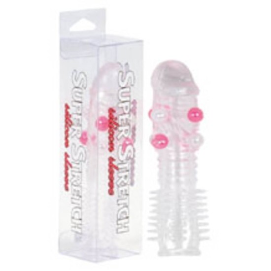 Seven Creations Super Stretch Transparent Silicone Sleeve With Little Balls