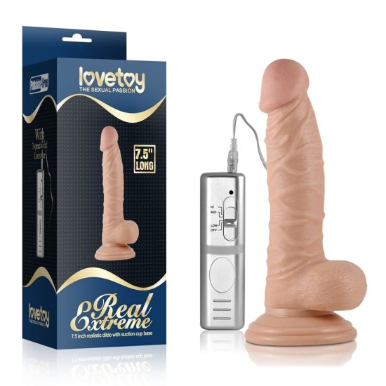 Lovetoy 7.5" Real Extreme Vibrating Dildo