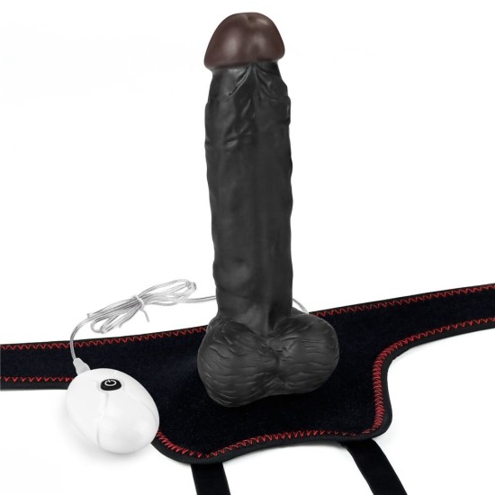 Lovetoy Vibrating Easy Strapon Set 7.5" Black