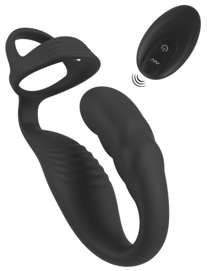 Rebel Cock Ring with RC Prostate Plug vibrační anální zámek