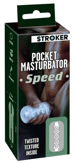 STROKER Speed průhledný zadečekový masturbátor