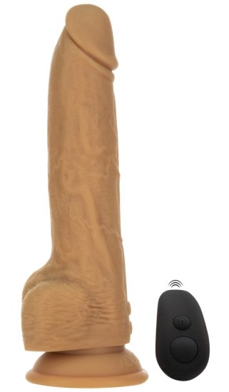 Naked Addiction 9" Thrusting Dong RC Caramel