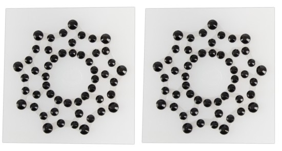 Nipple Stickers Stars Ozdoby na bradavky - černé