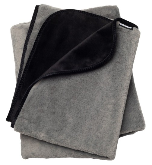 Liberator Fascinator Fur Throw Grey