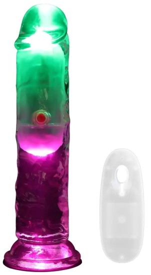 RealRock LED svítící vibrační dildo