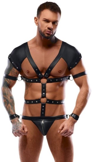 Svenjoyment Body Harness with Restrains 2150484 Black, L