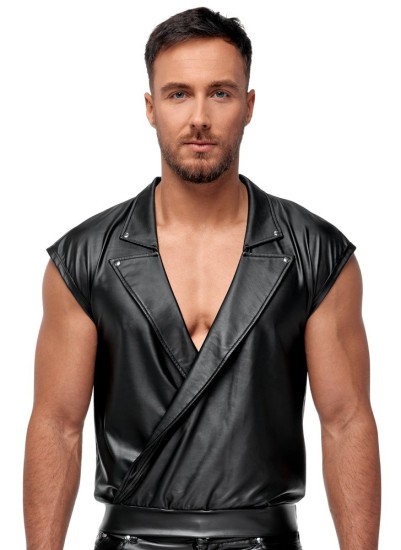 NEK Loose Casual Shirt in Stylish Matte Look 2161664 Black, XL