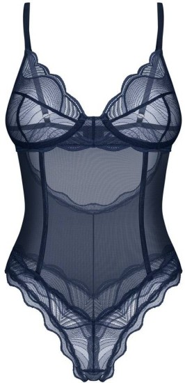 Obsessive Body Nightly Blue Crotchless modré, M/L