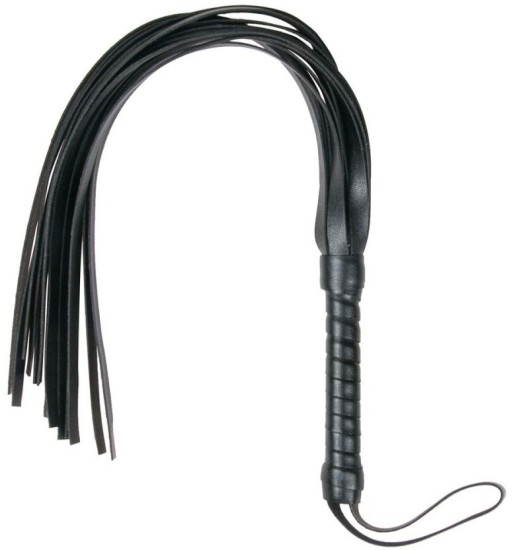 Easytoys Flogger jemný bič z umělé kůže černý