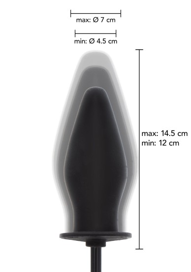 Hidden Desire Extreme Inflatable Butt Plug Advanced Black