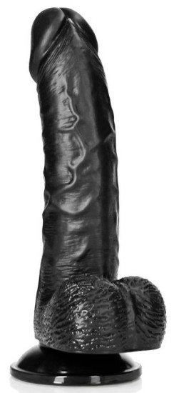 RealRock realistické dildo s přísavkou 15,5 cm černé