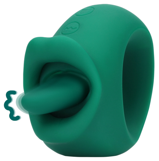 Shots Loveline Licking and Vibrating Clitoral Stimulator silikonový stimulátor klitorisu s pohyblivým jazykem