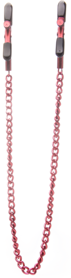 Ouch! by Shots Adjustable Nipple Clamps, red