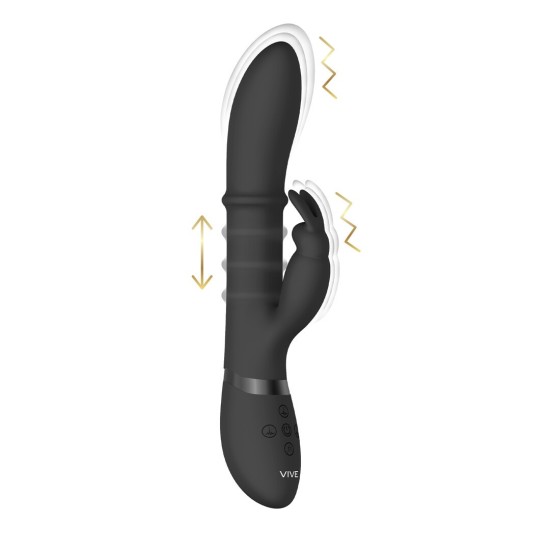 VIVE by Shots Halo - Ring Rabbit Vibrator - Black