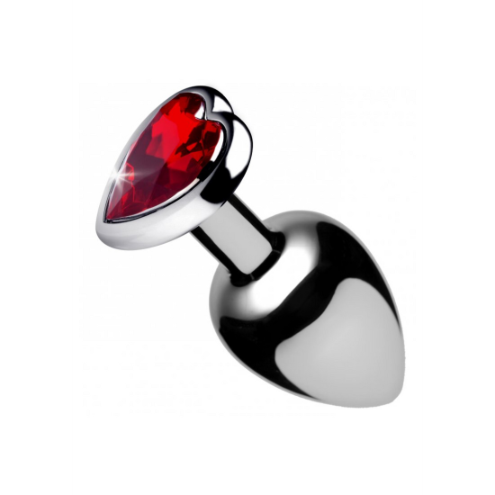 Booty Sparks Heart Gem Medium Anal Plug Red