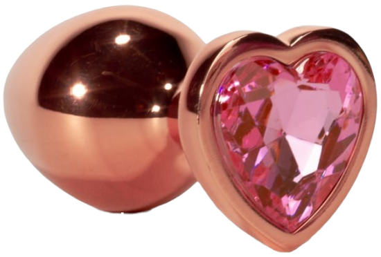 X-MEN Secret Shine Metal Butt Plug Rose Gold Heart S