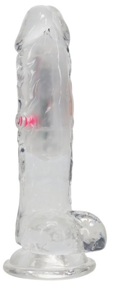 RealRock LED svítící vibrační dildo s varlaty
