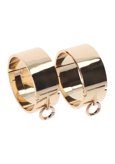 TABOOM Dona Slave Wrist Cuffs Gold módní doplněk kovová pouta