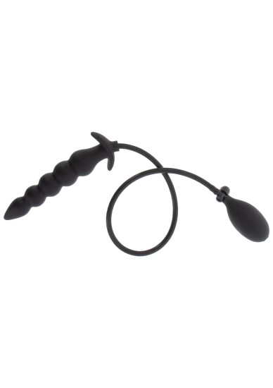 Hidden Desire Extreme Inflatable Ribbed Plug Advance Black