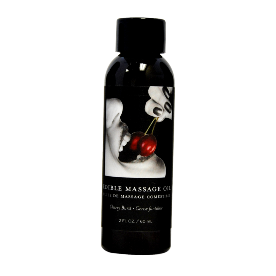 Earthly Body Cherry Edible Massage Oil - 2 fl oz / 60 ml