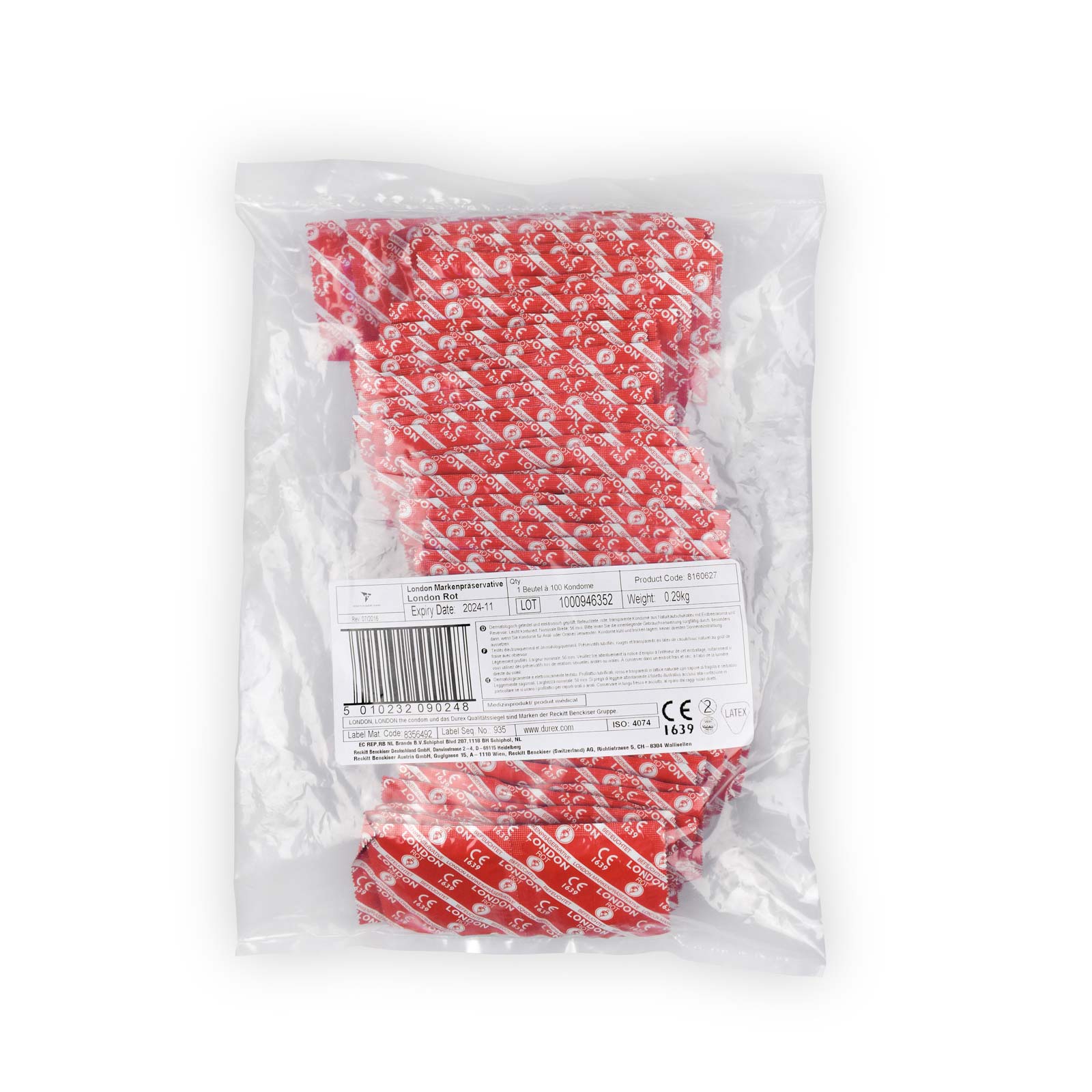 Kondomy - London Red 100 ks