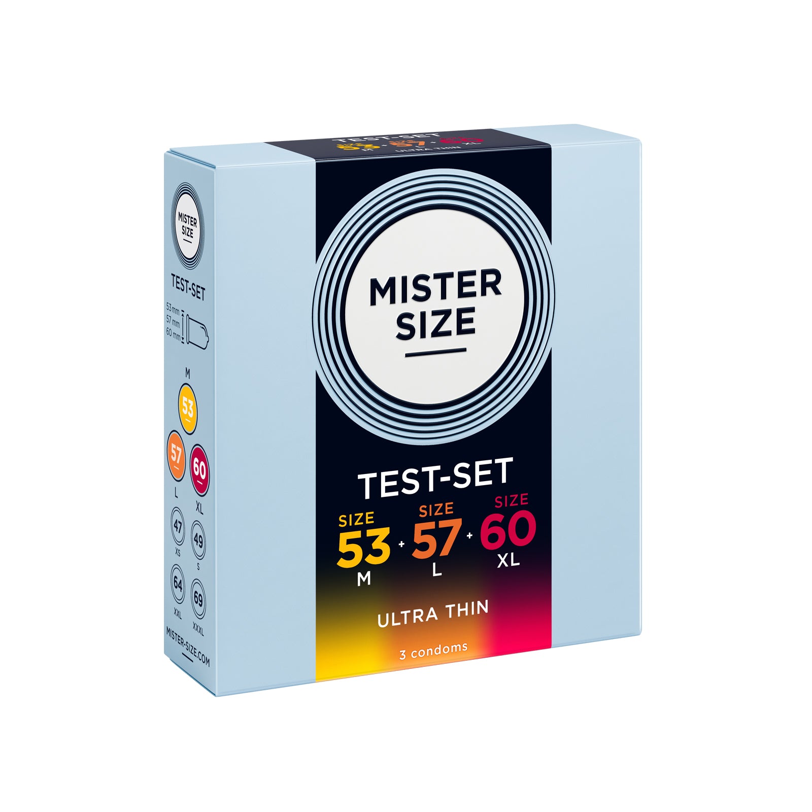 Kondomy - Mister Size Testbox 53-57-60