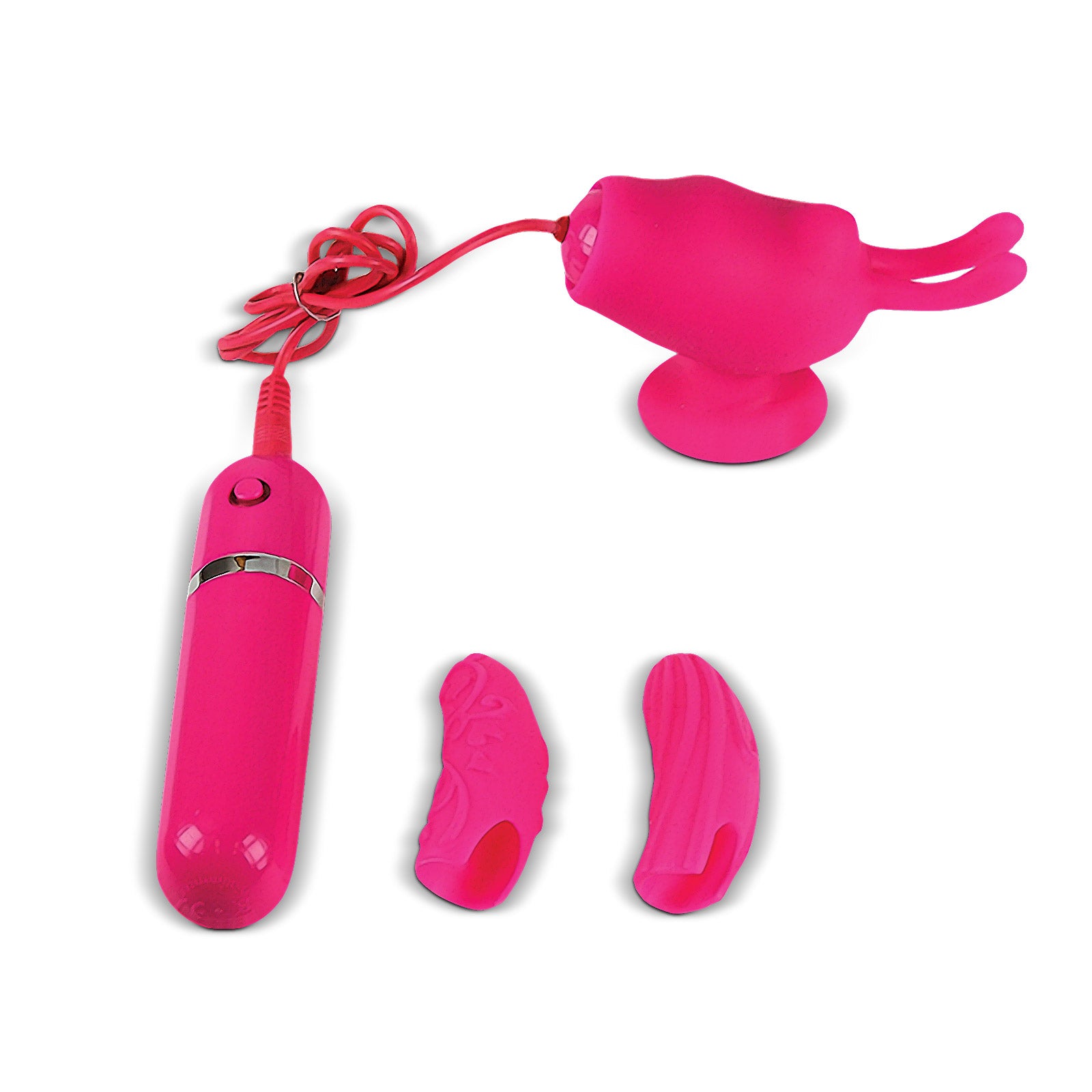 Minivibrátor a návleky - Zoe Set růžová