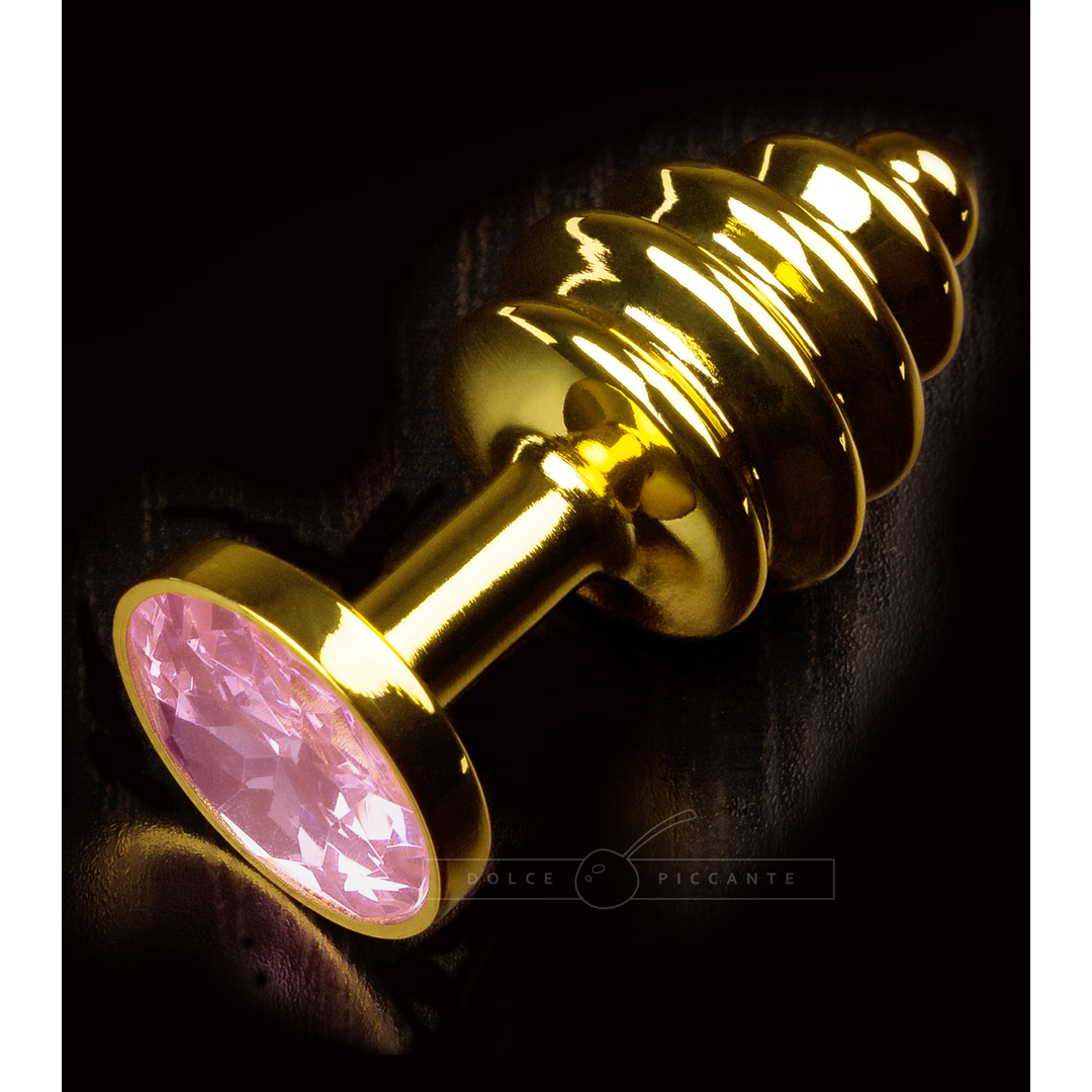 Dolce Piccante Jewellery Ribbed Gold Diamond