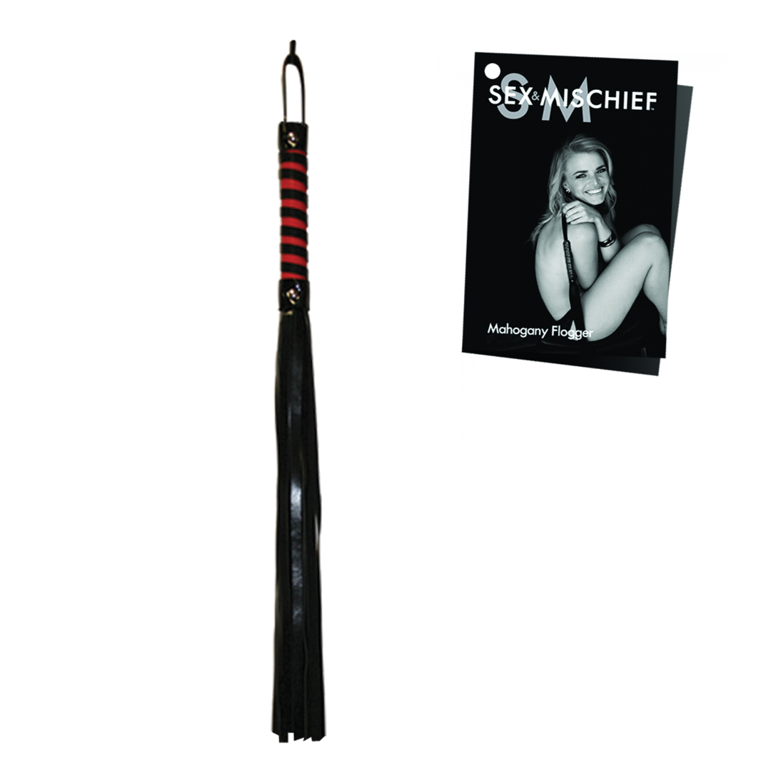 S&M Red & Black Stripe Flogger 81cm