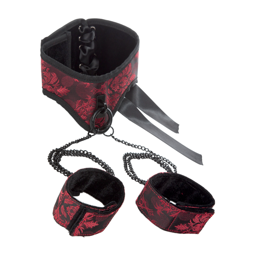Poutací set Scandal Posture Collar with Cuffs