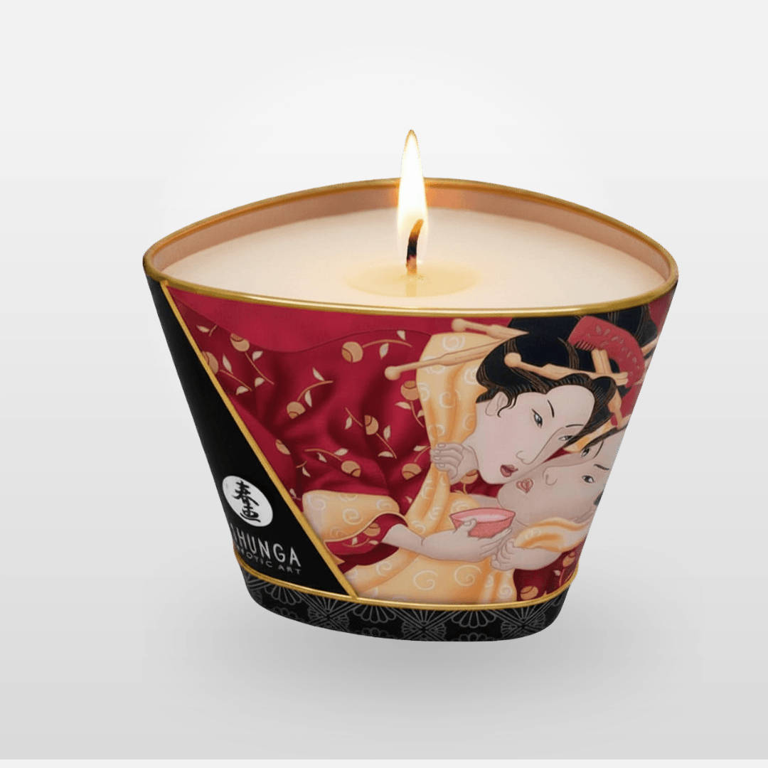 Shunga Masážní svíčka Jahoda | 170 ml