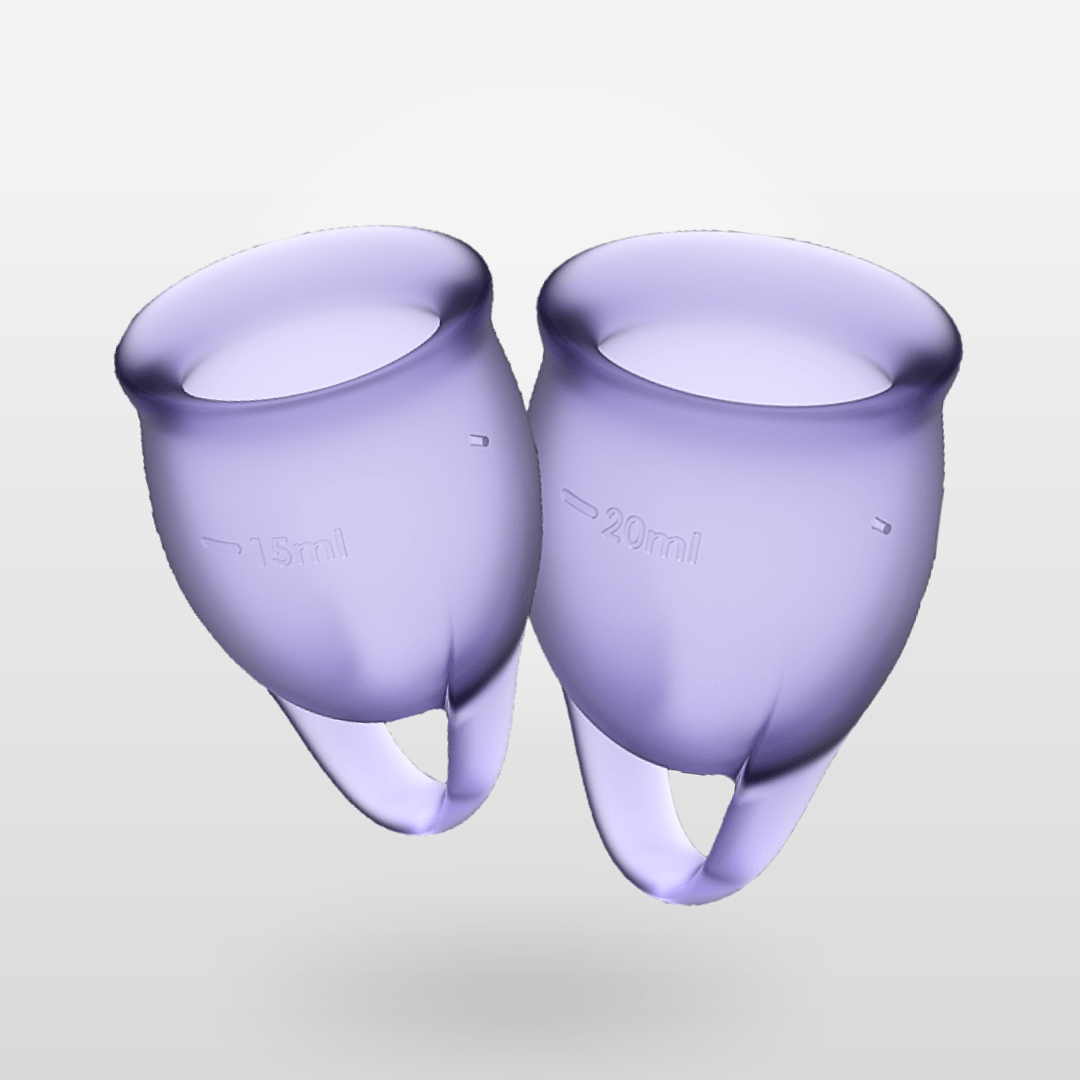 Satisfyer menstruační kalíšky Feel confident 2 ks | Fialová