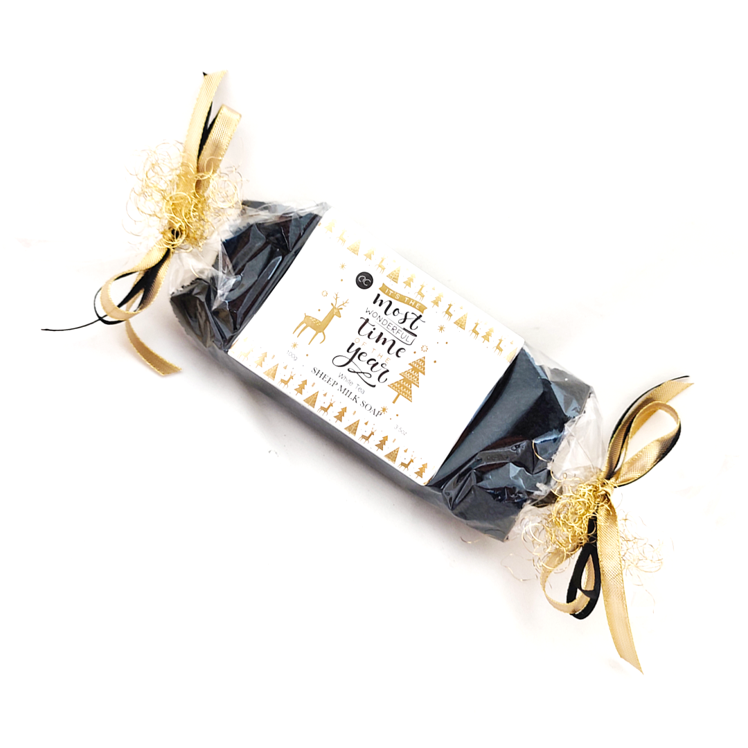 Accentra Winter Magic sada mýdla 100 g s koupelnovou žínkou