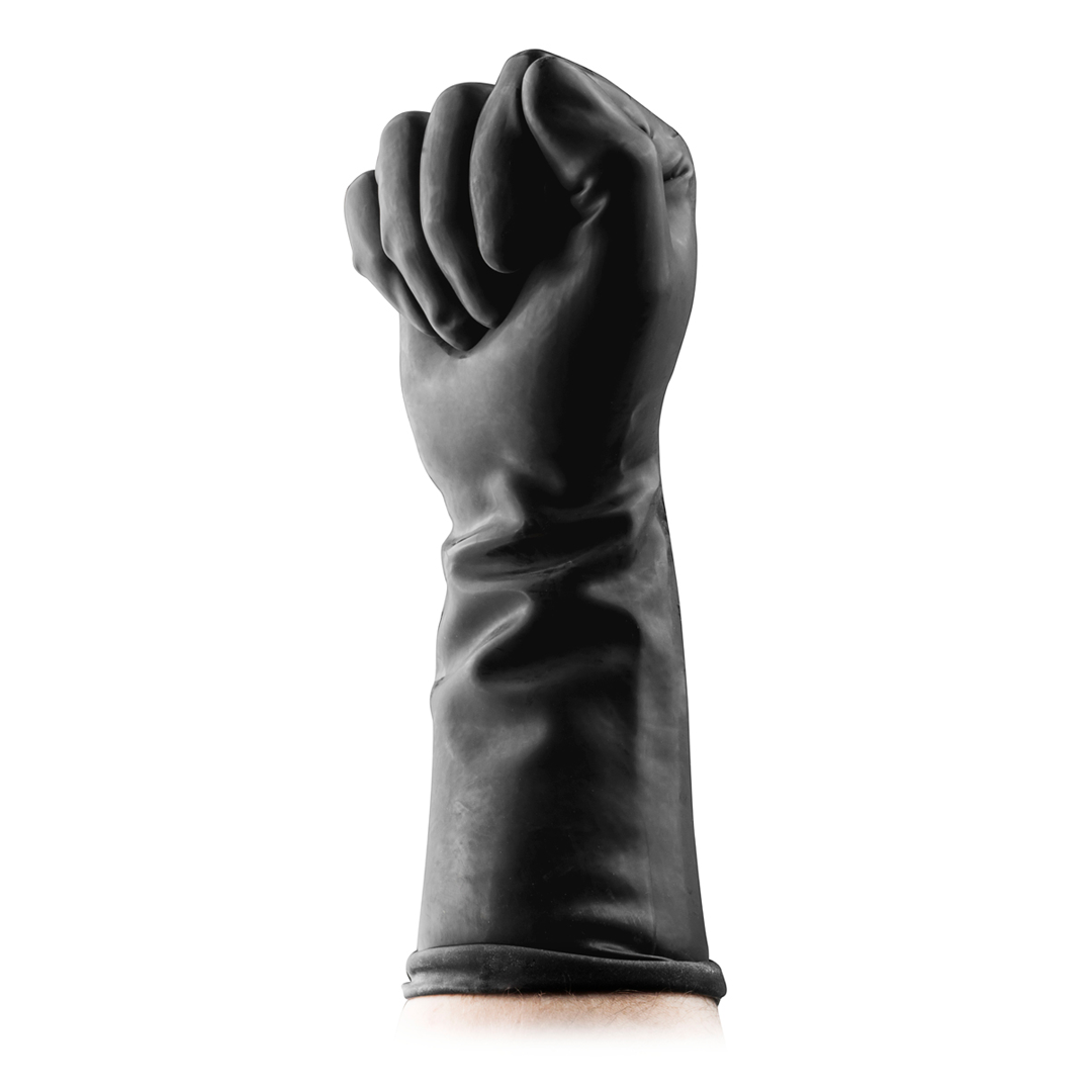 BUTTR černé latexové rukavice Gauntlets Fisting Gloves