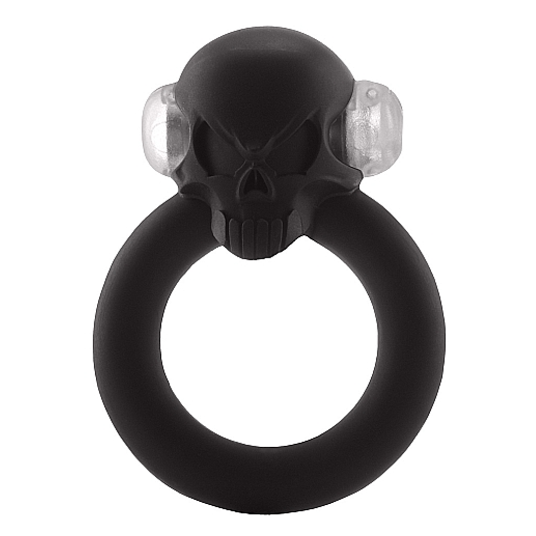 Shots Toys Shadow skull vibrační erekční kroužek - lebka | Černá