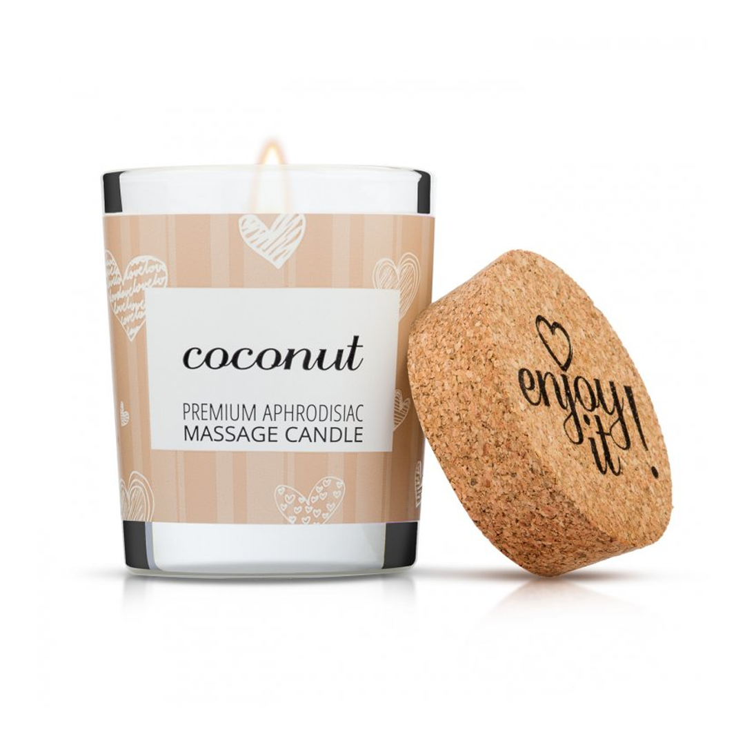 Valavani Magnetifico Afrodiziakální masážní svíčka Enjoy it! s vůní kokosu | 70ml