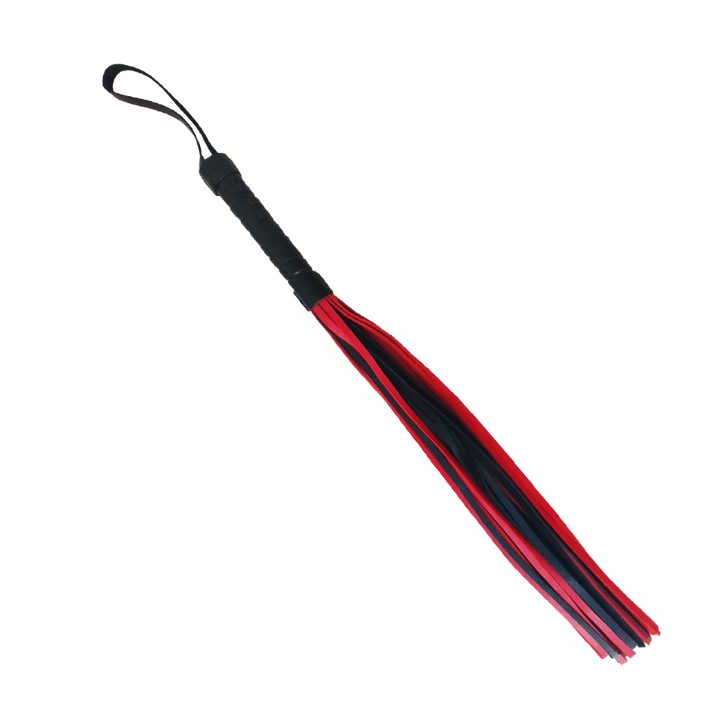 Willi kožená důtka 70cm | černočervená