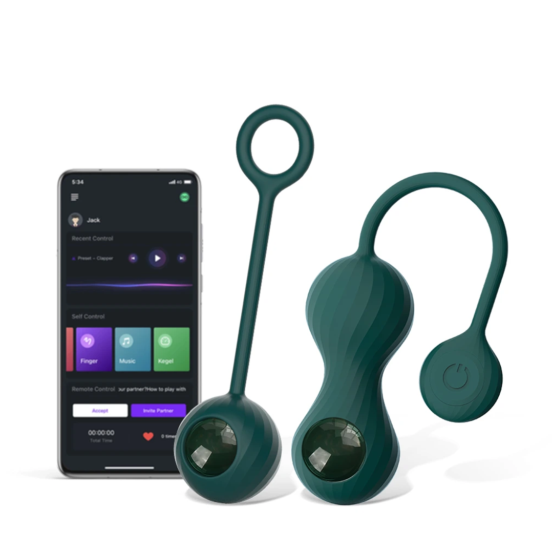 Magic Motion CRYSTAL DUO APP Sada pro posílení pánevního dna zelená