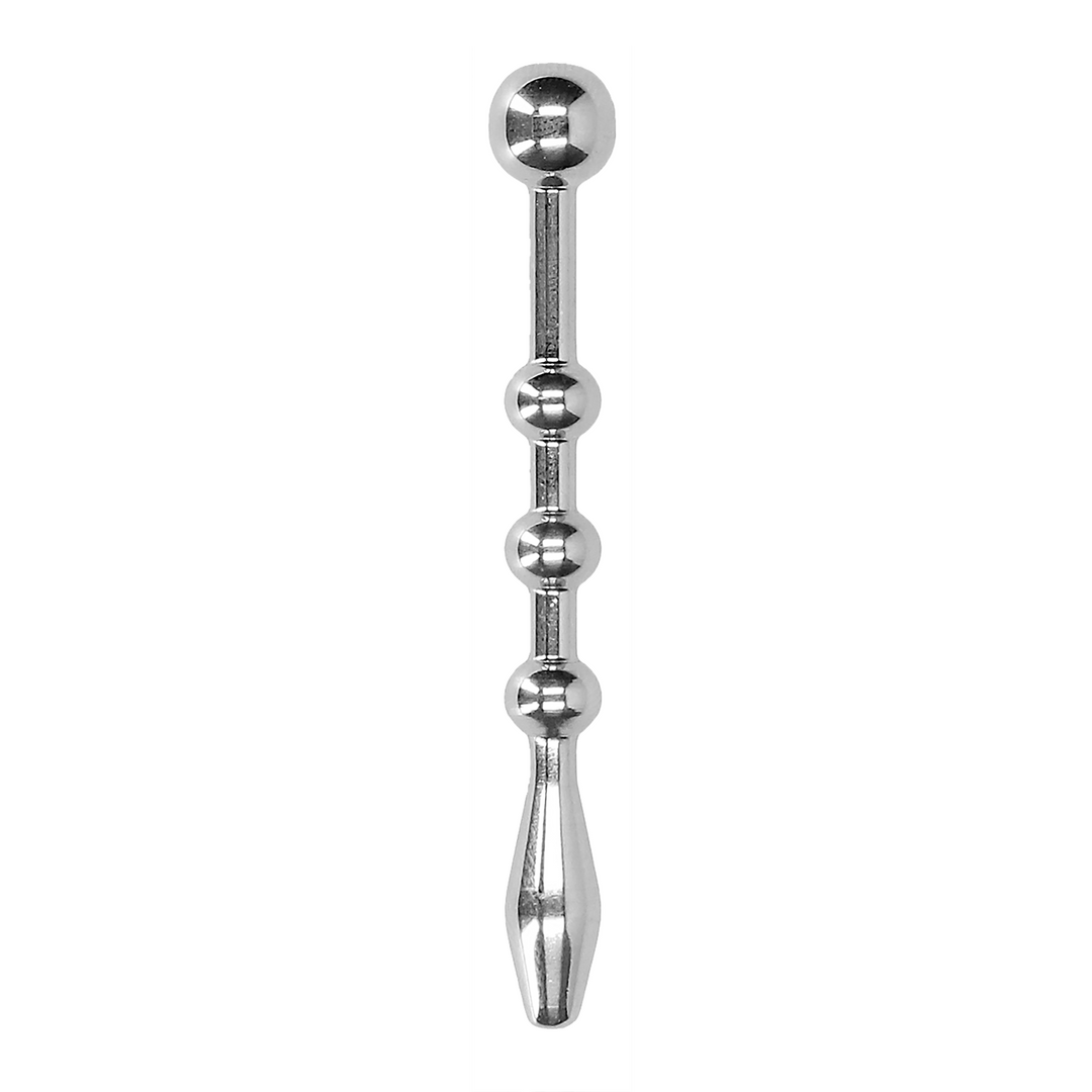 Ouch! Sounding steel penis plug Ocelový dilatátor penisu s kuličkami