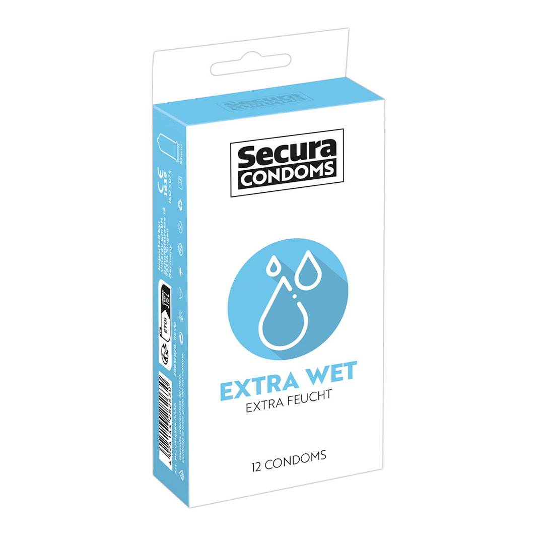 Secura Extra Wet – extra lubrikované kondomy (12 ks)