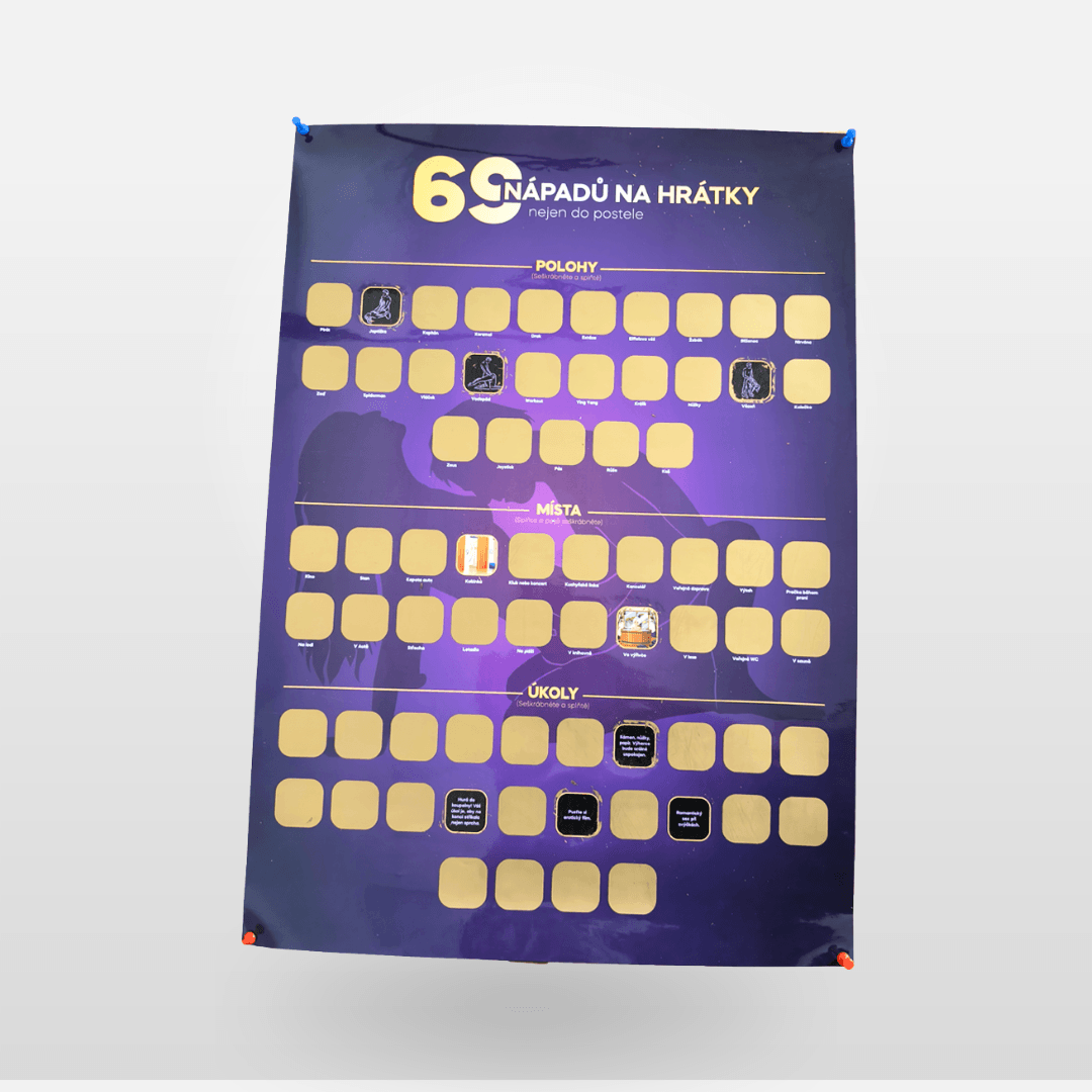 Willi Stírací plakát 69 nápadů nejen do postele - velikost A2