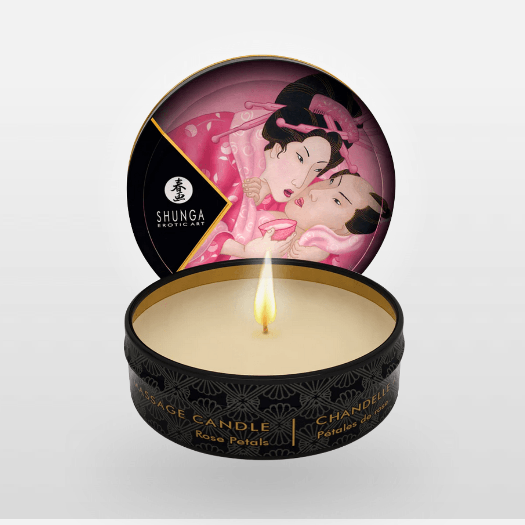 Shunga Masážní svíčka Růže | 30 ml