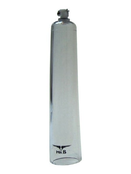 Válec k vakuové pumpě Mister B Cock Cylinder 23 x 4,5 cm, průhledný válec na penis pro vakuové pumpy