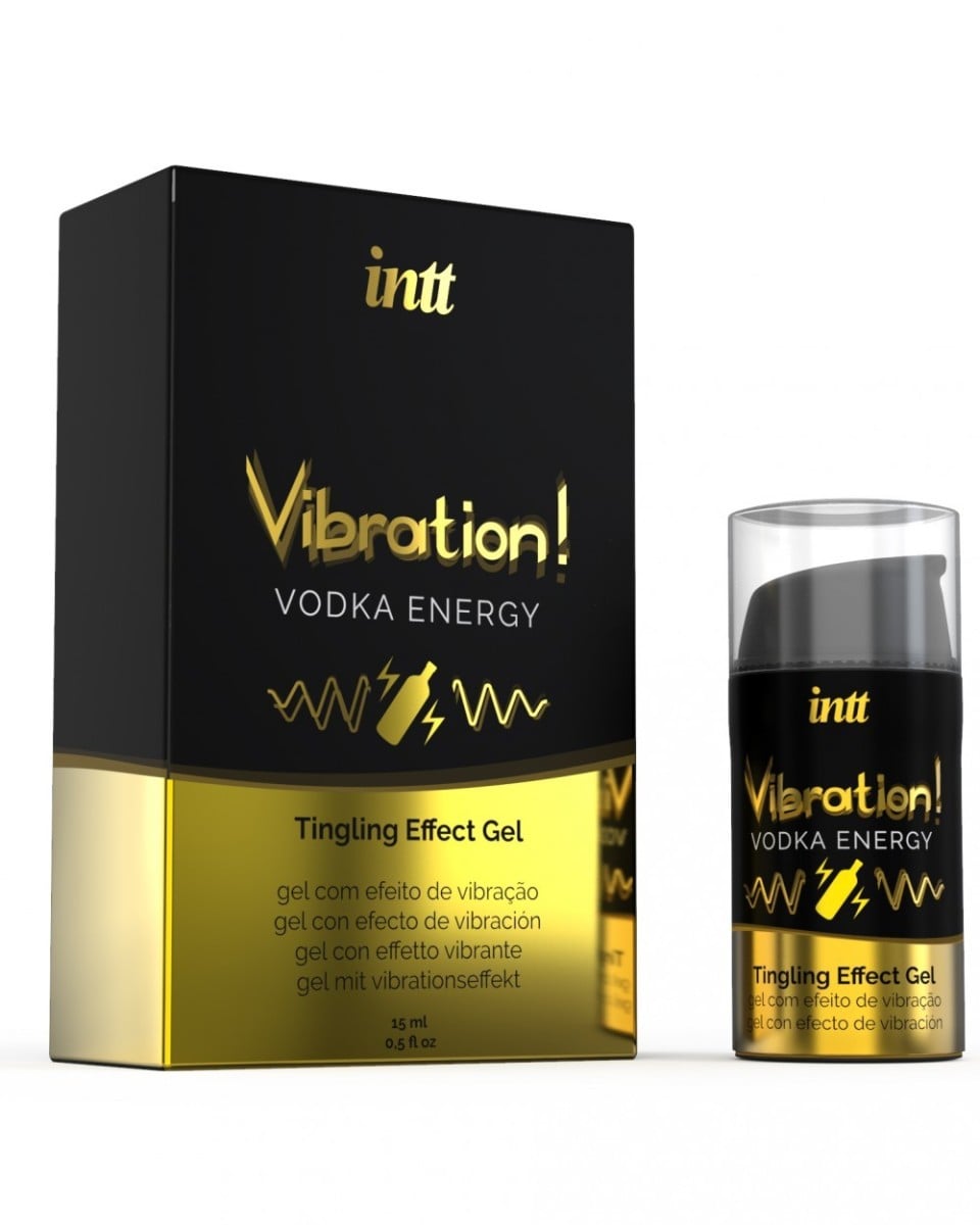 Intt Vibration Vodka Energy, stimulační gel s vibračním efektem a příchutí vodka energy