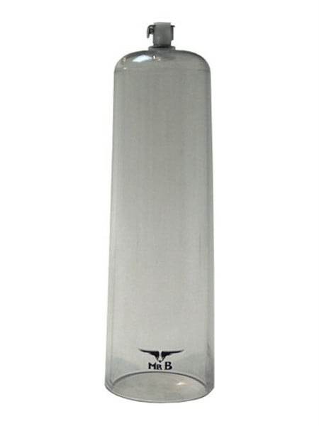 Válec k vakuové pumpě Mister B Cock Cylinder 23 x 7 cm, průhledný válec na penis pro vakuové pumpy
