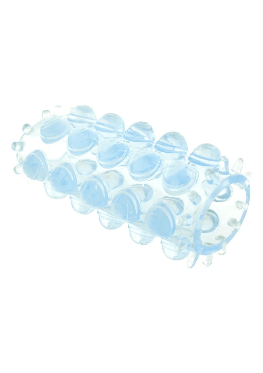 Návlek na penis ToyJoy Power Stretchy Sleeve modrý, návlek na penis se stimulačními výstupky