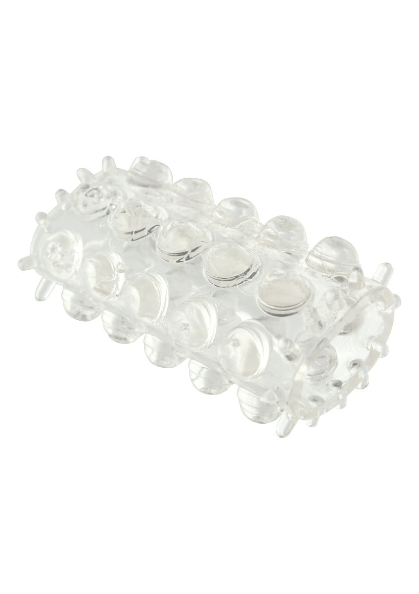Návlek na penis ToyJoy Power Stretchy Sleeve průhledný, návlek na penis se stimulačními výstupky