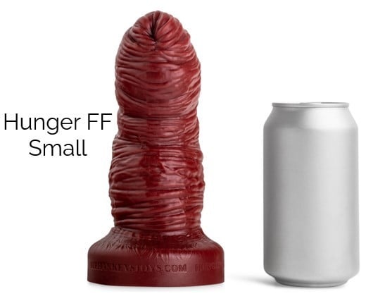 Mr. Hankey’s Toys HungerFF Blood Red Small, prémiové silikonové dildo s Vac-U-Lock 18,4 x 5,5–6,7 cm