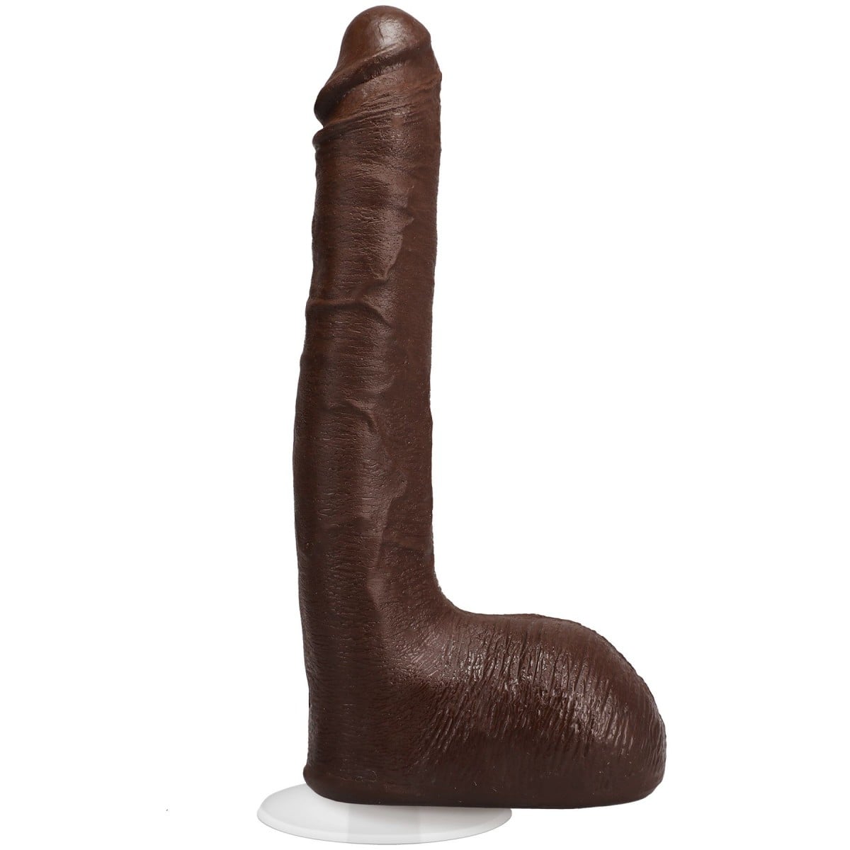 Doc Johnson Signature Cocks Ricky Johnson ULTRASKYN 10″ Cock with Vac-U-Lock Suction Cup, hnědé dildo s Vac-U-Lock přísavkou 25,4 x 4,1–5,1 cm